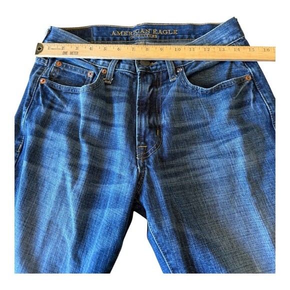 American Eagle Outfitters Men's Jeans Slim Straight 29x32 Medium Blue Denim - Picture 5 of 10